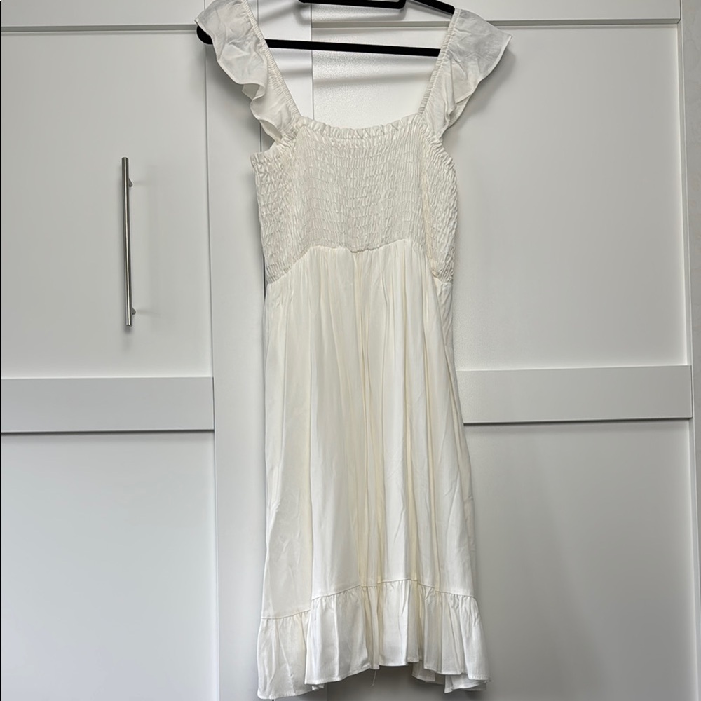 White Ruffled Summer Dress - Picture 3 of 6